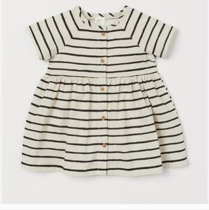 H&M Kids Cotton Striped Button Up Dress Size 1 1/2- 2 Years 100% cotton